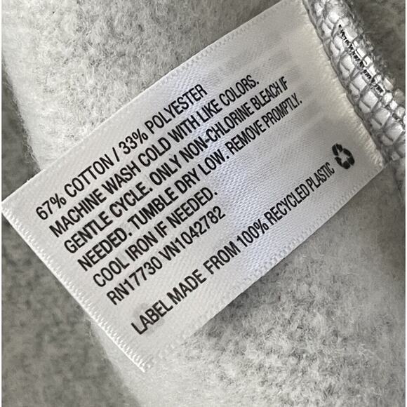 Wild Fable Women's Small Heather Gray Cropped Hoodie Oversize Drawstring #1607 - Picture 9 of 9